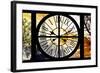 Giant Clock Window - View of the Eiffel Tower at Sunrise - Paris-Philippe Hugonnard-Framed Photographic Print