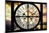Giant Clock Window - View of the Eiffel Tower in Paris-Philippe Hugonnard-Mounted Photographic Print