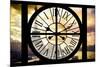 Giant Clock Window - View of the Eiffel Tower in Paris-Philippe Hugonnard-Mounted Photographic Print