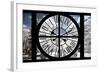 Giant Clock Window - View of the Eiffel Tower with a frosted Forest - Paris-Philippe Hugonnard-Framed Photographic Print