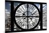 Giant Clock Window - View of the Eiffel Tower with a frosted Forest - Paris-Philippe Hugonnard-Mounted Photographic Print