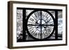 Giant Clock Window - View of the Eiffel Tower with White Trees II-Philippe Hugonnard-Framed Photographic Print