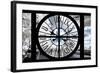 Giant Clock Window - View of the Eiffel Tower with White Trees II-Philippe Hugonnard-Framed Photographic Print