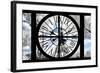 Giant Clock Window - View of the Eiffel Tower with White Trees III-Philippe Hugonnard-Framed Photographic Print