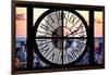 Giant Clock Window - View of the Empire State Building and One World Trade Center-Philippe Hugonnard-Framed Photographic Print