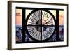 Giant Clock Window - View of the Empire State Building and One World Trade Center-Philippe Hugonnard-Framed Photographic Print