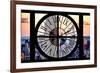 Giant Clock Window - View of the Empire State Building and One World Trade Center-Philippe Hugonnard-Framed Photographic Print