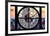 Giant Clock Window - View of the Empire State Building and One World Trade Center-Philippe Hugonnard-Framed Photographic Print