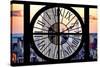 Giant Clock Window - View of the Empire State Building and One World Trade Center-Philippe Hugonnard-Stretched Canvas