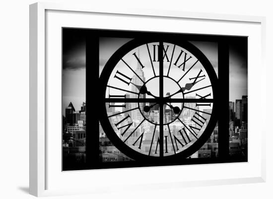 Giant Clock Window - View of the Empire State Building II-Philippe Hugonnard-Framed Photographic Print