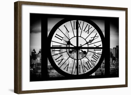 Giant Clock Window - View of the Empire State Building II-Philippe Hugonnard-Framed Photographic Print