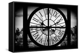 Giant Clock Window - View of the Empire State Building II-Philippe Hugonnard-Framed Stretched Canvas