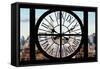 Giant Clock Window - View of the Empire State Building-Philippe Hugonnard-Framed Stretched Canvas