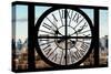 Giant Clock Window - View of the Empire State Building-Philippe Hugonnard-Stretched Canvas