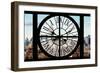 Giant Clock Window - View of the Empire State Building-Philippe Hugonnard-Framed Photographic Print