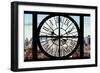 Giant Clock Window - View of the Empire State Building-Philippe Hugonnard-Framed Photographic Print