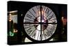 Giant Clock Window - View of the Fountains at Caesars Palace in Las Vegas-Philippe Hugonnard-Stretched Canvas