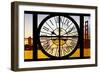 Giant Clock Window - View of the Golden Gate Bridge at Sunset - San Francisco-Philippe Hugonnard-Framed Photographic Print