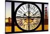 Giant Clock Window - View of the Golden Gate Bridge at Sunset - San Francisco-Philippe Hugonnard-Stretched Canvas