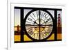 Giant Clock Window - View of the Golden Gate Bridge at Sunset - San Francisco-Philippe Hugonnard-Framed Photographic Print