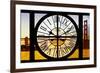 Giant Clock Window - View of the Golden Gate Bridge at Sunset - San Francisco-Philippe Hugonnard-Framed Photographic Print