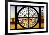 Giant Clock Window - View of the Golden Gate Bridge at Sunset - San Francisco-Philippe Hugonnard-Framed Photographic Print