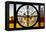 Giant Clock Window - View of the Golden Gate Bridge at Sunset - San Francisco-Philippe Hugonnard-Framed Stretched Canvas