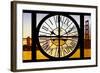 Giant Clock Window - View of the Golden Gate Bridge at Sunset - San Francisco-Philippe Hugonnard-Framed Photographic Print