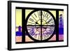 Giant Clock Window - View of the Golden Gate Bridge at Sunset - San Francisco-Philippe Hugonnard-Framed Photographic Print