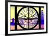 Giant Clock Window - View of the Golden Gate Bridge at Sunset - San Francisco-Philippe Hugonnard-Framed Photographic Print