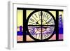 Giant Clock Window - View of the Golden Gate Bridge at Sunset - San Francisco-Philippe Hugonnard-Framed Photographic Print
