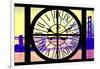 Giant Clock Window - View of the Golden Gate Bridge at Sunset - San Francisco-Philippe Hugonnard-Framed Photographic Print