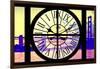 Giant Clock Window - View of the Golden Gate Bridge at Sunset - San Francisco-Philippe Hugonnard-Framed Photographic Print