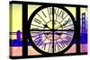 Giant Clock Window - View of the Golden Gate Bridge at Sunset - San Francisco-Philippe Hugonnard-Stretched Canvas