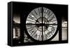 Giant Clock Window - View of the Golden Gate Bridge - San Francisco II-Philippe Hugonnard-Framed Stretched Canvas