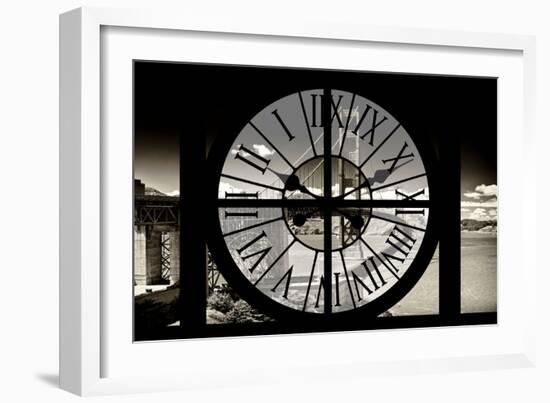 Giant Clock Window - View of the Golden Gate Bridge - San Francisco II-Philippe Hugonnard-Framed Photographic Print