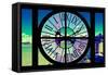 Giant Clock Window - View of the Golden Gate Bridge - San Francisco III-Philippe Hugonnard-Framed Stretched Canvas