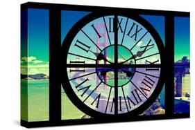 Giant Clock Window - View of the Golden Gate Bridge - San Francisco III-Philippe Hugonnard-Stretched Canvas