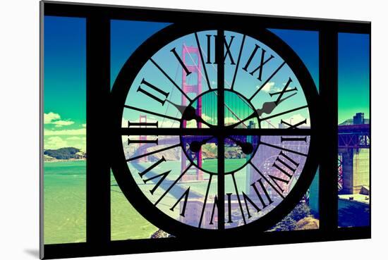 Giant Clock Window - View of the Golden Gate Bridge - San Francisco III-Philippe Hugonnard-Mounted Photographic Print