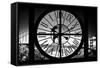 Giant Clock Window - View of the Golden Gate Bridge - San Francisco V-Philippe Hugonnard-Framed Stretched Canvas