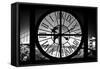 Giant Clock Window - View of the Golden Gate Bridge - San Francisco V-Philippe Hugonnard-Framed Stretched Canvas