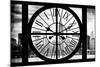 Giant Clock Window - View of the Hudson River and the Empire State Building II-Philippe Hugonnard-Mounted Photographic Print