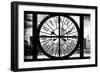 Giant Clock Window - View of the Hudson River and the Empire State Building II-Philippe Hugonnard-Framed Photographic Print