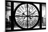 Giant Clock Window - View of the Hudson River and the Empire State Building II-Philippe Hugonnard-Mounted Photographic Print