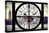 Giant Clock Window - View of the Hudson River and the Empire State Building IV-Philippe Hugonnard-Stretched Canvas