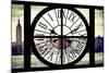 Giant Clock Window - View of the Hudson River and the Empire State Building IV-Philippe Hugonnard-Mounted Photographic Print