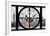 Giant Clock Window - View of the Hudson River and the Empire State Building V-Philippe Hugonnard-Framed Photographic Print