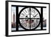 Giant Clock Window - View of the Hudson River and the Empire State Building V-Philippe Hugonnard-Framed Photographic Print