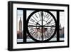 Giant Clock Window - View of the Hudson River and the Empire State Building V-Philippe Hugonnard-Framed Photographic Print
