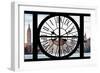 Giant Clock Window - View of the Hudson River and the Empire State Building V-Philippe Hugonnard-Framed Photographic Print